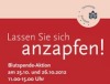 Blutspende-Aktion der Universität Potsdam mit dem Deutschen Roten Kreuz und dem Klinikum Ernst von Bergmann