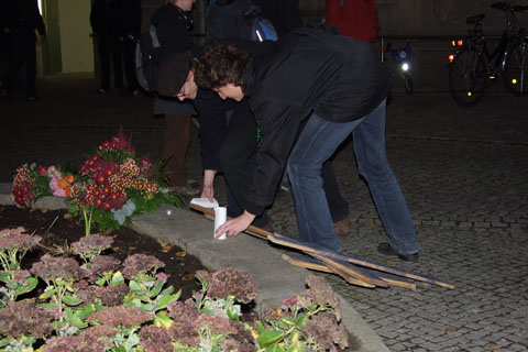Mahnwache gegen Vorratsdatenspeicherung