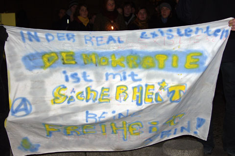 Mahnwache gegen Vorratsdatenspeicherung