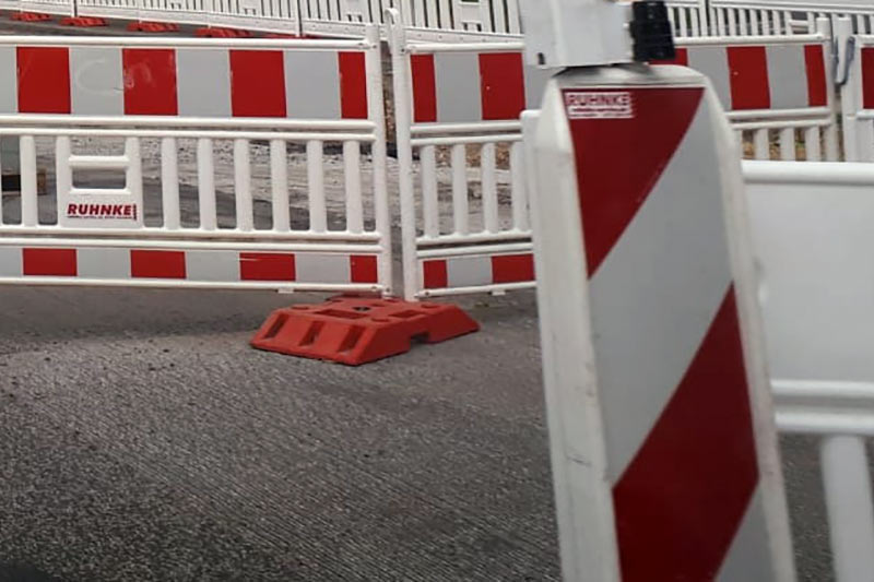Rohrbruch - Vollsperrung Werderscher Damm
